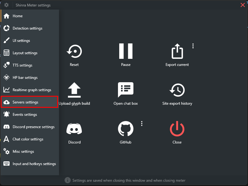 Account settings